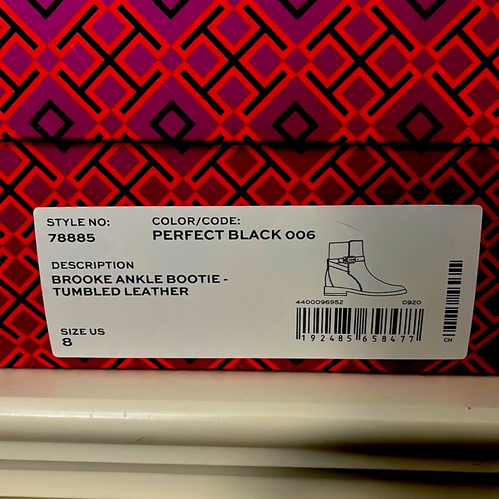Tory Burch black ankle booties size 8
